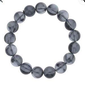 Grey Magic Color Glass Beaded Stretch Bracelet